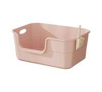 ALCXAZS Bac à litière Ouvert pour Chats, à Bords Hauts pour Une Meilleure visibilité et Un Entretien facilité. Bac litière d'intérieur pour Chatons.