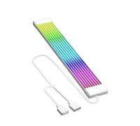 ALCXAZS Bande LED ARGB décorative Lumineuse 5V 3 Broches pour Ordinateur - Extension d'alimentation de Bureau - Câble d'extension, 8 Bandes Blanches, 23.5 x 1 cm