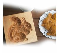 ALCXAZS Biscuits artistiques faciles à réaliser grâce Pour aux moules à biscuits en pain d'épices en bois. Moules bois démoulage Emporte-pièce forme, tapez+3