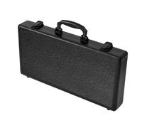 ALCXAZS Boîte de présentation Portable avec poignée, étui de Transport en Aluminium qualité supérieure, boîte présentation pour Maquillage, Documents, Bijoux et, Noir, 44 x 22 x 6.4 cm