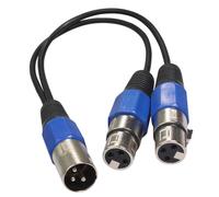 ALCXAZS Câble audio pour microphone, longueur idéale pour le studio, offrant une connexion sonore claire pour les DJ et les musiciens. Adaptateur XLR mâle vers 2 femelles. Câble répartiteur XLR en Y,