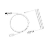 ALCXAZS Câble USB à Forte résistance à la Traction, pour Clavier mécanique, connecteur d'aviation, Clavier mécanique Unique, Ordinateur enroulé, Blanc