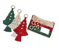 ALCXAZS Centre de table de Noël en laine, composé de 3 pièces, motif sapin, texture de Noël, durable et robuste, idéal pour la cheminée, UN, Trousse de matériel
