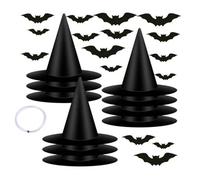 ALCXAZS Chapeaux de sorcière suspendus haut de gamme, fabriqués en tissu Oxford doux et confortable pour une installation effrayante. Chapeaux sorcière pour femmes, type1