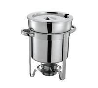 ALCXAZS Chauffe-soupe avec grille et bacs en acier inoxydable pour réceptions et buffets, créant des expériences culinaires mémorables. Salles de petit-déjeuner d'hôtel.