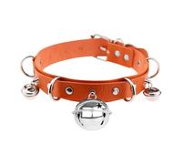 ALCXAZS Collier ras du cou polyvalent, bijoux gothiques, ajustement confortable, événements de jeux de rôle de danse. Que ce soit pour s'habiller pour la danse Goth collier, Orange, Largeur 2.5 cm