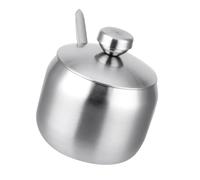 ALCXAZS Contenants à épices en acier inoxydable avec couvercle transparent et cuillères, pots à condiments polyvalents, sucriers avec cuillère pour la restauration, pots épices, huilier-vinaigrette