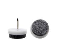 ALCXAZS Coussinets en Feutre multifonctionnels pour Meubles, 36 pièces, en Place sur n'importe Quelle, Coussinets de Pieds Larges à clouer, Blanc, 22mm