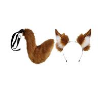 ALCXAZS Décoration Festive pour Les Amoureux des Chats, Ensemble Oreilles et Queue de Chat, Kit d'oreilles à Longue Queue de Loup, Mignon, fabriqué en Fiber Polyester, Cadeaux