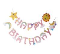 ALCXAZS Décoration murale arc-en-ciel « Joyeux anniversaire » originale et réutilisable, en papier, pour une utilisation intérieure extérieure. Idéale pour le bureau une