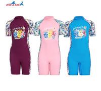 ALCXAZS DIVE SAIL Filles Combinaison UV Séchage Enfants Maillot De Bain À Manches Courtes Combinaisons Rash Guard One-Pieces Combinaison Humide