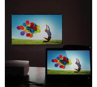 ALCXAZS Écran de Projection Portable et léger pour Films en extérieur, idéal pour Les familles et Les réunions en Plein air. Écran de Projection épais et Lisse.