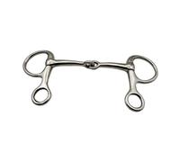 ALCXAZS Équipement de dressage des joues avec mors de cheval, mors simple en acier inoxydable facile à installer, adapté à l'équitation, crochets, chaîne et rouleau en forme H acier inoxydable