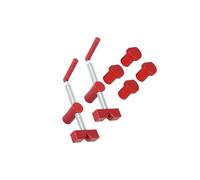 ALCXAZS Étau à vis pratique pour établi, matériaux robustes, facile à transporter, outil de travail du bois clip réglable, étau vis pour établi, 2 pièces rouges avec 4 chiens, Longueur 2 cm