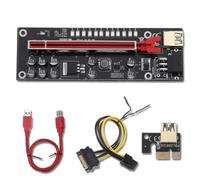 ALCXAZS Extension de Carte vidéo PCI-E LED 6 Broches 4 Broches Plusieurs Fils blindés Outil d'adaptateur d'ordinateur Portable sûr, N°02