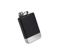 ALCXAZS Flacon de hanche en acier Durable et robuste, polyvalent et Portable, poche de hanche en acier inoxydable, flacon vin d'extérieur, Noir 9oz, 12.6x8.3x3cm