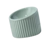 ALCXAZS Gamelles inclinées pour Chat en céramique : Offre Un Angle d'alimentation Optimal et évite Les dégâts. Gamelles surélevées, avec Bols supérieur et inférieur, Vert, 13.7 x 11 cm