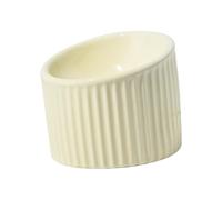 ALCXAZS Gamelles inclinées pour Chat en céramique : Offre Un Angle d'alimentation Optimal et évite Les dégâts. Gamelles surélevées, avec Bols supérieur et inférieur, Jaune, 13.7 x 11 cm