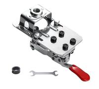 ALCXAZS Guide de perçage précis pour charnières, de trous pour charnières portes d'armoires menuiserie, fixation en acier inoxydable, Pas trou plomb