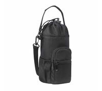 ALCXAZS Housse pour bouteille isotherme, sac Oxford, design, lisse, facile à nettoyer, tendance pour bouteilles d'eau, pour l'extérieur, noir