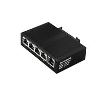 ALCXAZS Hub Ethernet DIN 5 Ports, commutateur réseau Non administrable, Solution Plug and Play Efficace pour des Performances réseau élevées, répartiteur Ethernet Professionnel.