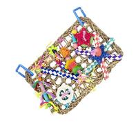 ALCXAZS Jouet Mural coloré pour la Recherche de Nourriture des Oiseaux, offrant Une expérience de Mastication variée à pour Tous Les Petits Oiseaux. Tapis hamac tissé pour Grimper et trouver la