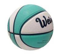 ALCXAZS Joueurs de Basket-Ball d'entraînement antidérapants de pour Tous Niveaux, Basket-Ball en PVC NO.7 sans déformation, Basket-Ball à Rebond élevé, Vert Blanc