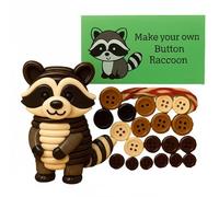 ALCXAZS Kit de bricolage de boutons de Noël pour décorations faites main - Loisirs créatifs pour les fêtes - Décorations à faire soi-même - Kits de, raton laveur