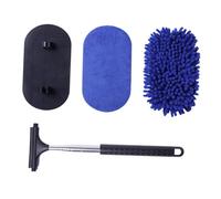 ALCXAZS Kit de Lavage Auto 3 en 1 avec Balai et serpillière réglables, Manche Long et Outils de Nettoyage pour Un Entretien Complet du véhicule. Kit Portable de Lavage Auto