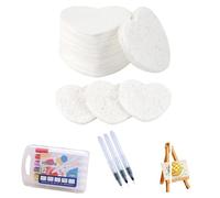 ALCXAZS Kit de peinture texturée en mousse magique, d'œuvre de peinture 3D en mousse éponge avec activation magique l'eau, C