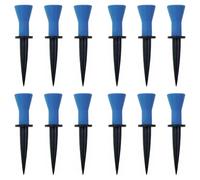 ALCXAZS Lot de 12 tés de Golf en Plastique pour balles Professionnelles pour Pratique intérieure en Plein air, Bleu, 76mm