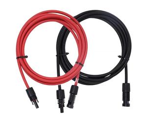 ALCXAZS Lot de 2 câbles d'extension Anti-poussière pour Panneau 30 A Extender 10 AWG/6 mm² Double Couche de Remplacement Fil Isolant, 3 mètres