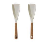 ALCXAZS Lot de 2 cuillères en bois pour la cuisine, spatule en silicone Staub réinventée, spatule multifonction gel de silice Staub