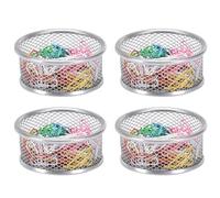 ALCXAZS Lot de 4 trombones cylindriques durables pour garder le bureau propre - Fournitures de bureau comme des trombones et des punaises , argent