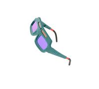 ALCXAZS Lunettes de soudage légères à énergie, à assombrissement automatique, pour soudeurs et hommes, Vert foncé, 160 x 100 x 80 mm