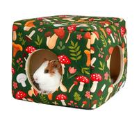 ALCXAZS Maison en Bois pour Hamster, Animal de Compagnie idéal pour Les Enfants, pour Les Petits espaces, Facile à Entretenir, Super Doux et Confortable, ABS, Vert