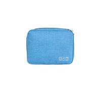 ALCXAZS Mallette de Rangement câble Organisateur Chargeur Sac Accessoires de Voyage Fournitures Plein air Fils Beau Travail avec Fermeture à glissière Gadget conteneur, lac Bleu, 5 Pouces
