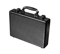 ALCXAZS Mallette de Transport en Aluminium avec Rembourrage Interne en EVA, boîte à Outils légère et Portable, Organisateur pour Usage Personnel et Professionnel, bac de, Noir, 30.5 x 21.5 x 6.4 cm