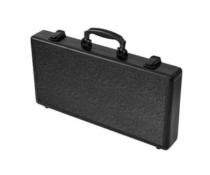 ALCXAZS Mallette de Transport en Aluminium avec Rembourrage Interne en EVA, boîte à Outils légère et Portable, Organisateur pour Usage Personnel et Professionnel, bac de, Noir, 44 x 22 x 6.4 cm