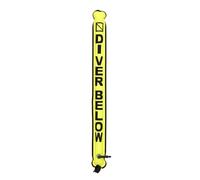 ALCXAZS Marqueur de bouée plongée sous-Marine Saucisse Signal Tube SMB Bouche de gonflage Flotteur sous-Marin Accessoires Sports Nautiques, Jaune Fluo