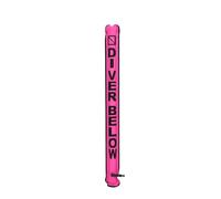 ALCXAZS Marqueur de bouée plongée sous-Marine Saucisse Signal Tube SMB Bouche de gonflage Flotteur sous-Marin Accessoires Sports Nautiques, Rose Fluo