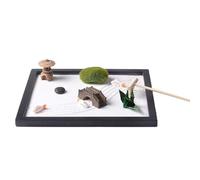 ALCXAZS Mini Table à Sable, Statue de méditation, décoration intérieure, crée Une atmosphère paisible dans au Bureau, kit de Jardin Zen, Accessoire pour Table à Sable