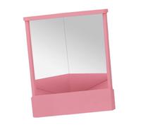 ALCXAZS Miroir de maquillage non réversible, construction de bureau Pour ultra stable, réflexion lisse pour une image et une réalité cohérentes au, rose, 23 x 19 cm
