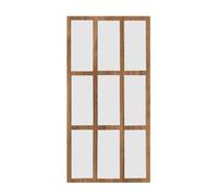 ALCXAZS Miroir mural imitation fenêtre charmante, complément idéal pour une décoration intérieure unique, éléments décoratifs rustiques pour les espaces de vie, imitation, Couleur bois, 22 x 44 cm