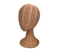 ALCXAZS Modèle de tête de mannequin en rotin robuste présentoir perruque durable pour chapeaux foulards support d'affichage chapeau accessoires vitrine multifonctionnel salons casques support