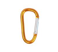 ALCXAZS Mousqueton d'escalade en Forme de D Boucle d'alpinisme Porte-clés Crochet Robuste Serrure de sécurité Fournitures d'urgence Pince Accessoire extérieur, Doré