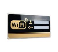 ALCXAZS Panneau mural en acrylique miroir unique avec mot de passe WiFi, idéal pour les maisons, bureaux et restaurants. Convient Pour aux comptes écrits à la main. Autocollant