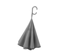 ALCXAZS Parapluie inversé inversé avec poignée en forme de C, parapluie coupe-vent pour hommes et femmes, pour les déplacements, les activités de plein air, les voyages, , , Gris