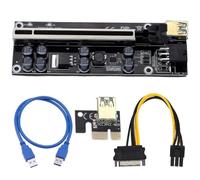 ALCXAZS PCI-E 1x à 6X alimenté USB 3.0 Carte d'extension Mini Module composant électronique Adaptateur câble Accessoires Mineur, Tapez 4