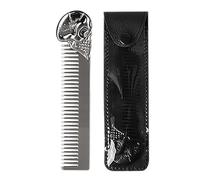 ALCXAZS Peigne de coiffure de poche, outil coupe pour crâne, peigne à, à dents fines, en métal, pour des coiffures rapides et faciles.